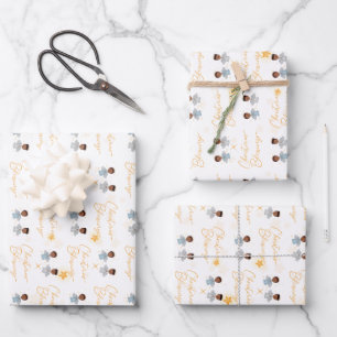 Navidades bendiciendo papel envuelto Angel - Niños