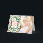 Navidades bendiciendo tarjeta de felicitación de f<br><div class="desc">Por favor,  reemplace la foto de la plantilla con una imagen propia antes de comprarla.</div>