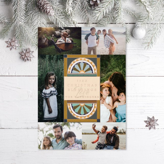Navidades bendiciendo tarjeta de Relieve metalizad (Subido por el creador)