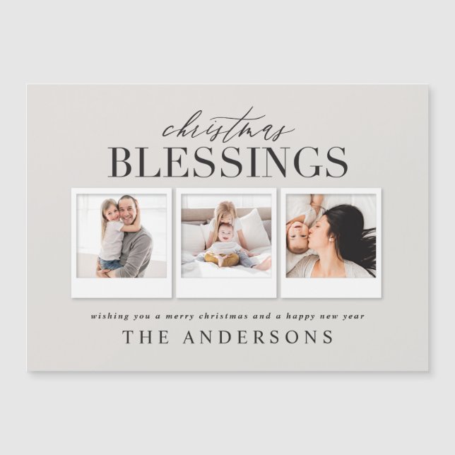 Navidades bendiciendo vacaciones de fotos múltiple (Anverso)