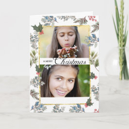 Navidades Bendición 2 tarjeta de fotografía Agua s