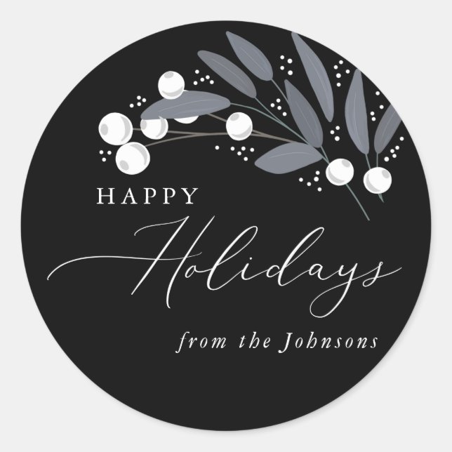 Navidades Berries Pegatina (Anverso)