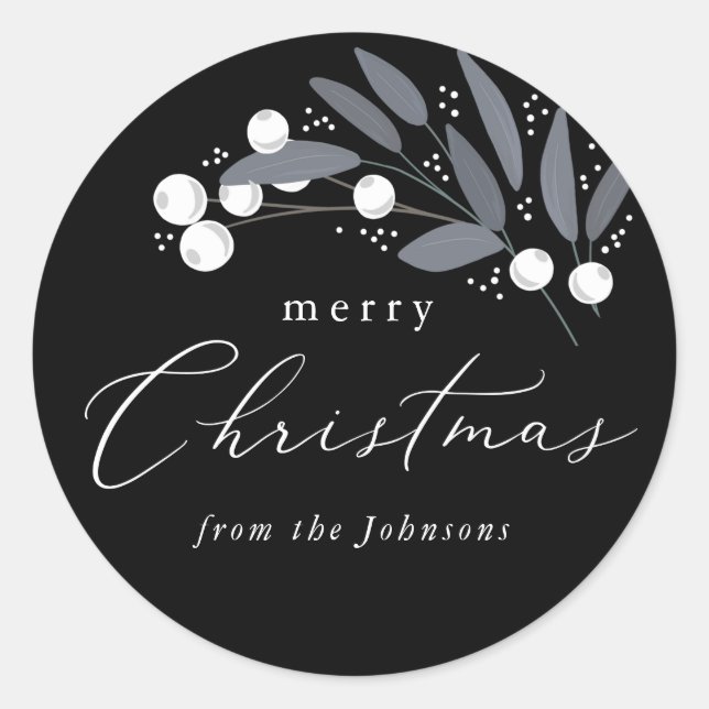 Navidades Berries Pegatina (Anverso)