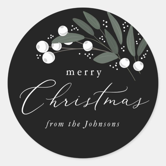 Navidades Berries Pegatina (Anverso)