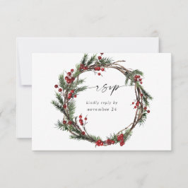 Navidades Berries y Pine w Meal RSVP Wreath