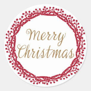 Navidades berry wreath pegatina