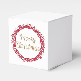 Navidades berry wreath personalizado caja de favor