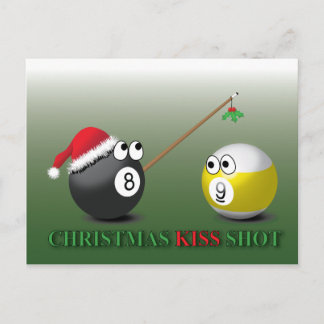 Navidades Besar tarjeta postal