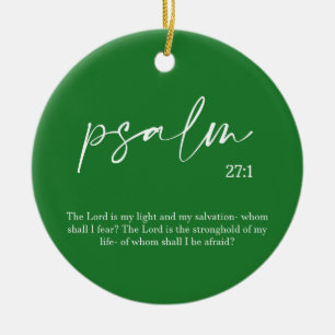 Navidades Biblia Verde Verse Ornamento cerámico