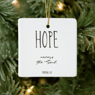 Navidades Biblia Verse Hope Ornamento cerámico