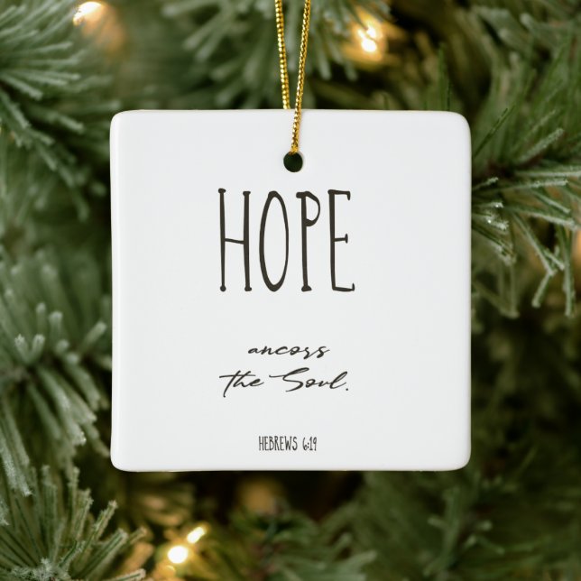 Navidades Biblia Verse Hope Ornamento cerámico (Árbol)