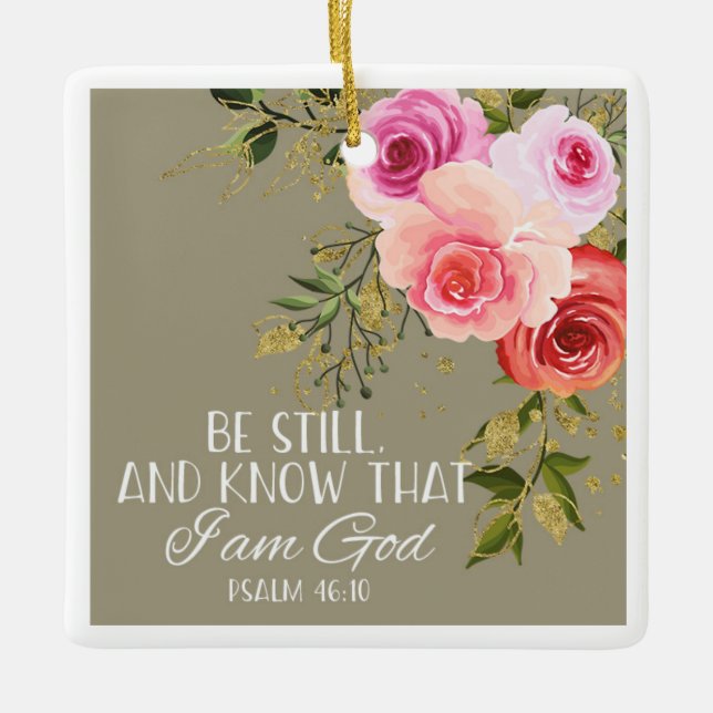 Navidades Biblia Verse Ornamento cerámico (Anverso)