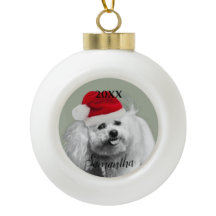 Navidades Bichon Frise adorno personalizado