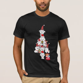 Navidades Bichon Frisé Perro cachorro camiseta con