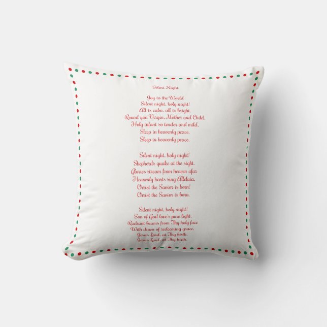 Navidades blancos carol Cojines decorativos noctur (Anverso)