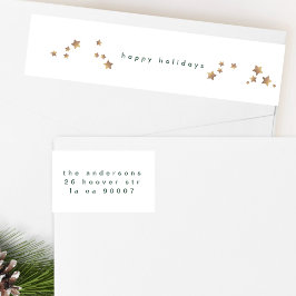 Navidades blancos de nieve estrellada y modernos d