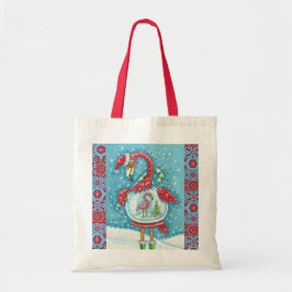 NAVIDADES BLANCOS FLAMINGO BOLSA DE TOTE PRESUPUES