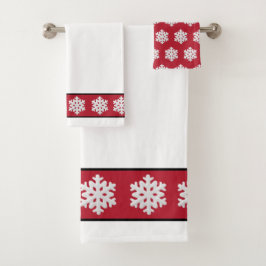 Navidades blancos hacen copos de nieve en rojo