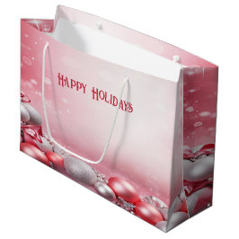 Navidades blancos rosados Bolsa de regalo de vacac