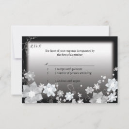 Navidades blancos y negros Boda RSVP