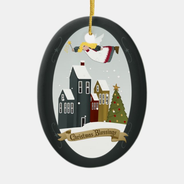 Navidades Blessings Angel | Ornamento (Frente)