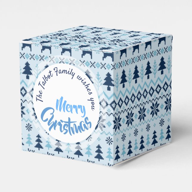NAVIDADES Blue Deer patrón caja de favoritos perso (Costado Anverso)
