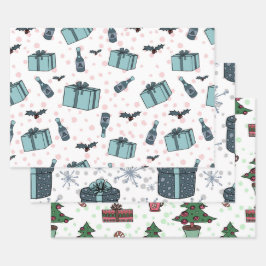 Navidades Blues envolver hoja de papel