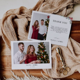 Navidades Boda Gracias Tarjeta