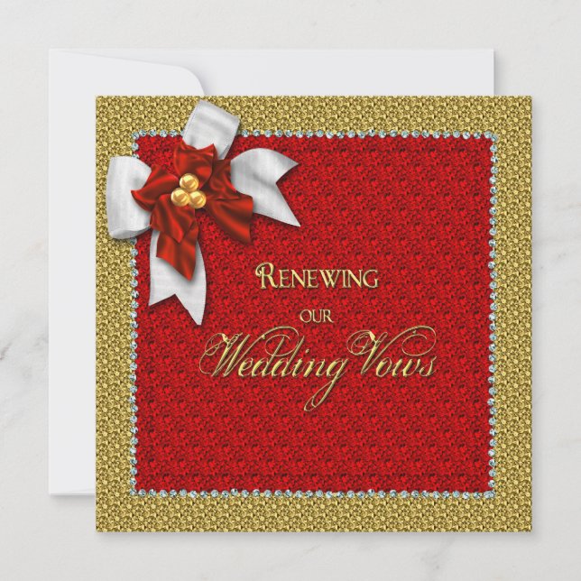 Navidades Boda Renovación de votos Invitación (Anverso)