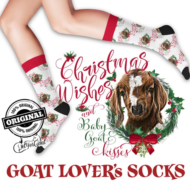 Navidades Boer Baby Goat Quiere Calcetines (Subido por el creador)