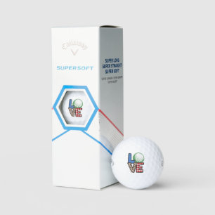 Navidades Bolas de Golf - Amo apilado y Santa!