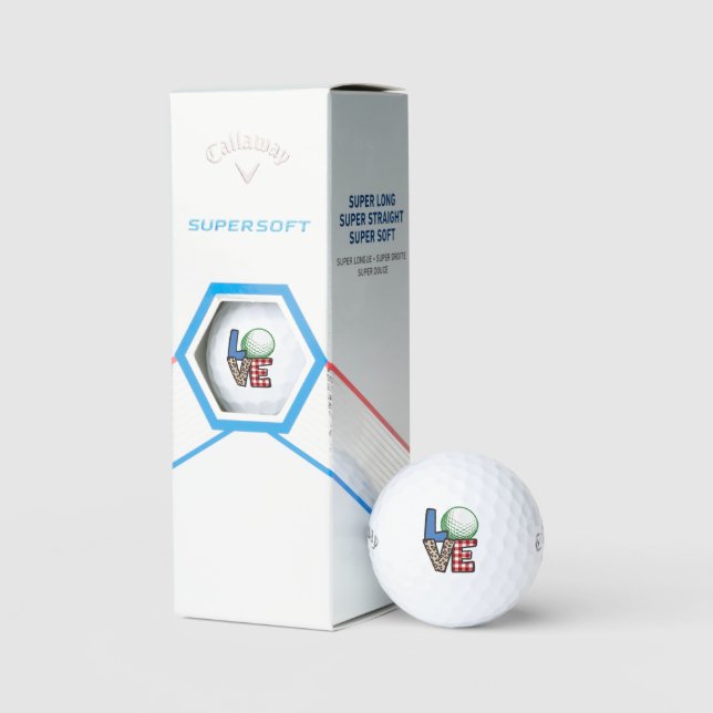 Navidades Bolas de Golf - Amo apilado y Santa! (Embalaje)