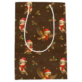 Navidades Bolsa de regalo de la acuarela Kookaburr