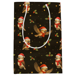 Navidades Bolsa de regalo de la acuarela Kookaburr