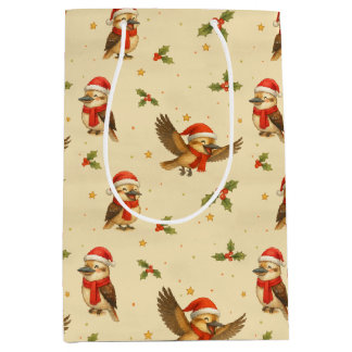 Navidades Bolsa de regalo de la acuarela Kookaburr