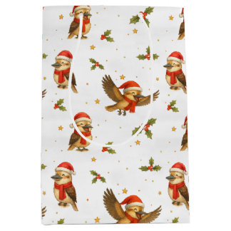 Navidades Bolsa de regalo de la acuarela Kookaburr