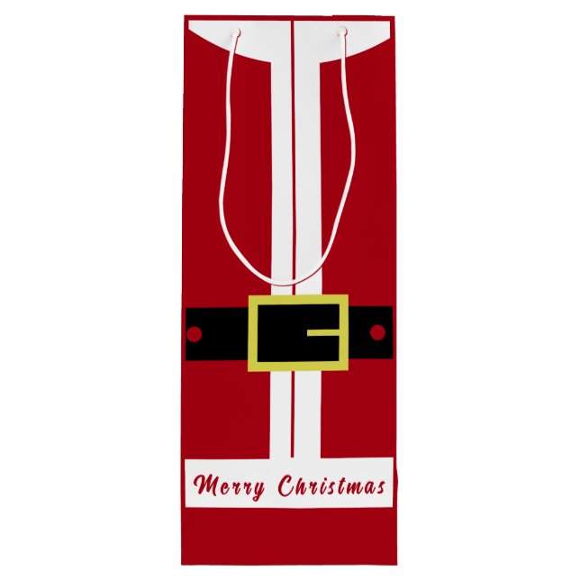 Navidades Bolsa de regalo de vino Santa Claus Rega (Reverso)
