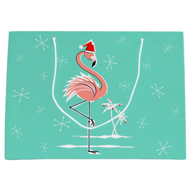 Navidades Bolsa de regalo grande Flamingo (Anverso)