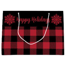 Navidades Bolsa de regalo grande Red SF Check
