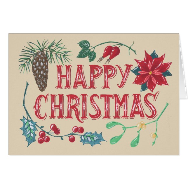 Navidades botánicos tradicionales (Anverso (Horizontal))