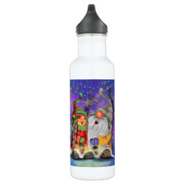 Navidades Botella de Agua Pareja Cantando Gnomes
