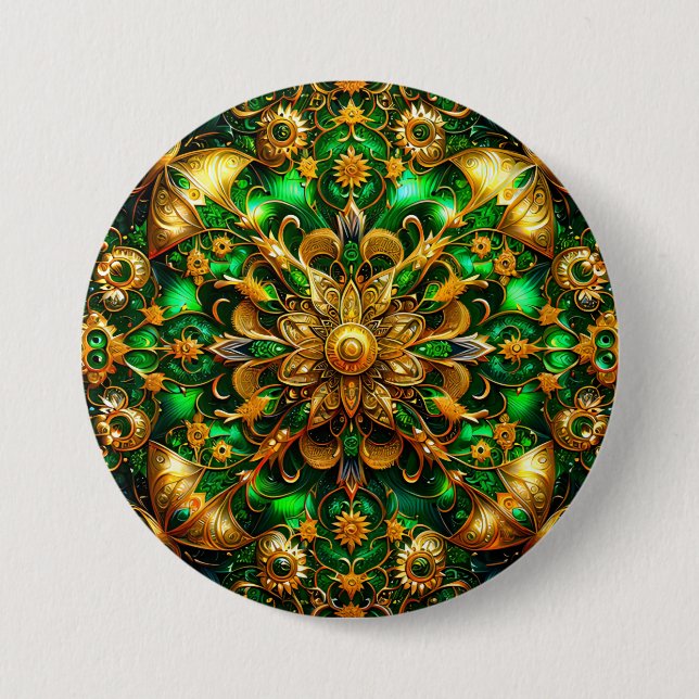 NAVIDADES ~ Botón de oro verde ~ (Anverso)