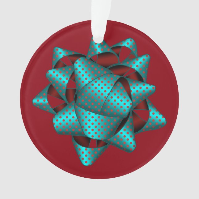 Navidades Bow Bonito Ornamento acrílico (Anverso)