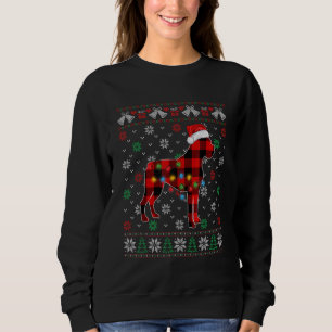 Navidades Boxer Dog Santa Hat Ugly Xmas Sweater