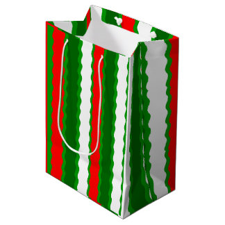 Navidades brillantes medianos regalo Bolsa Verde B