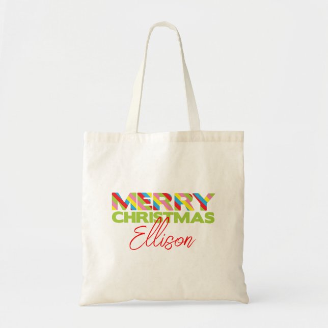Navidades brillantes Personalizados En La Bolsa De (Frente)