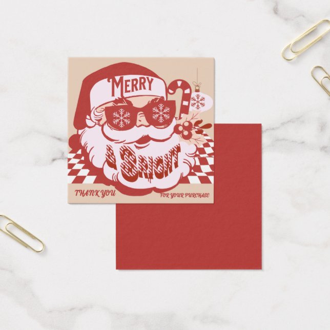 Navidades Brillantes Retro Santa Merry Gracias (Oficina)