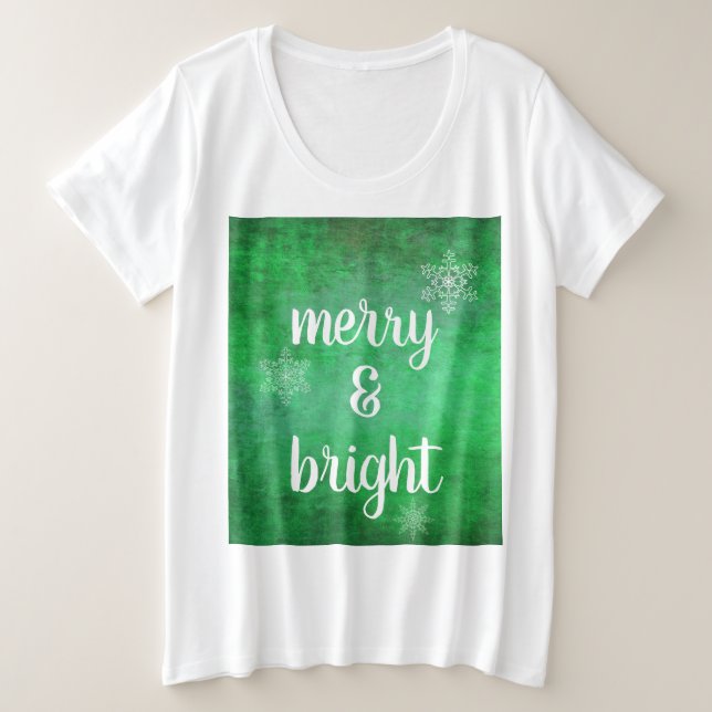 Navidades brillantes y merry sobre copos de nieve  (Anverso del diseño)