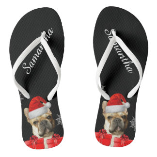 Navidades Bulldoges franceses chanclas personaliza