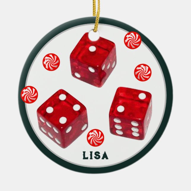 Navidades Bunco Ornamento cerámico (Frente)